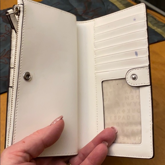 A silver Kate spade wallet! Lightly used. - Picture 3 of 3